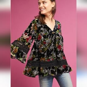 Maeve Velvet Burnout Blouse